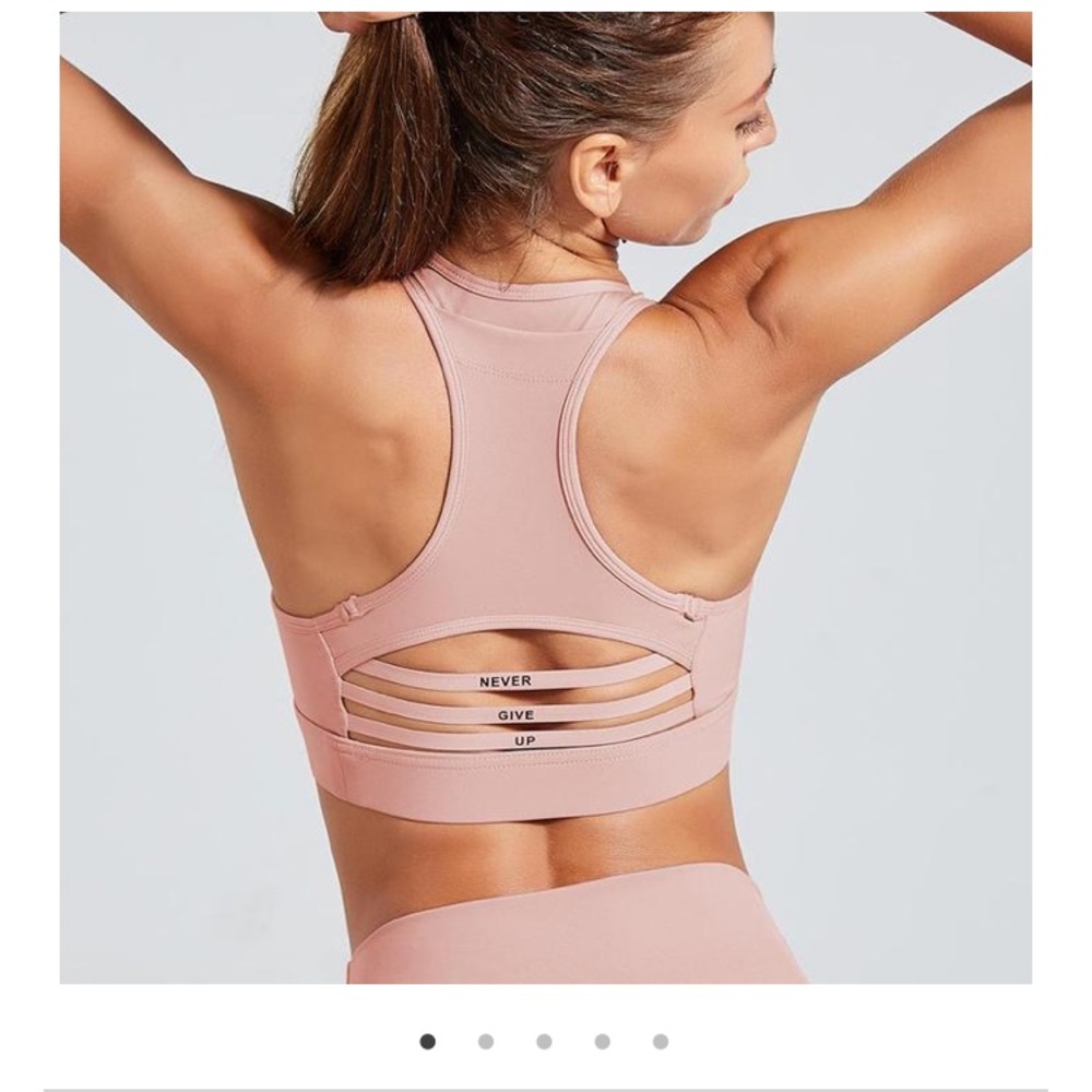 Astoria LUXE 'Never Give Up'  Sports Bra - Pink